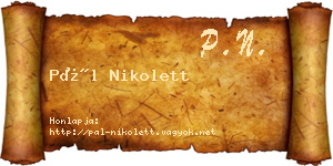 Pál Nikolett névjegykártya