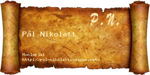 Pál Nikolett névjegykártya