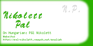 nikolett pal business card
